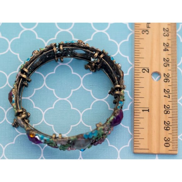 Vintage Elven Garden Elegant Bangle Bracelet 7 inch - R12 - Picture 3 of 3